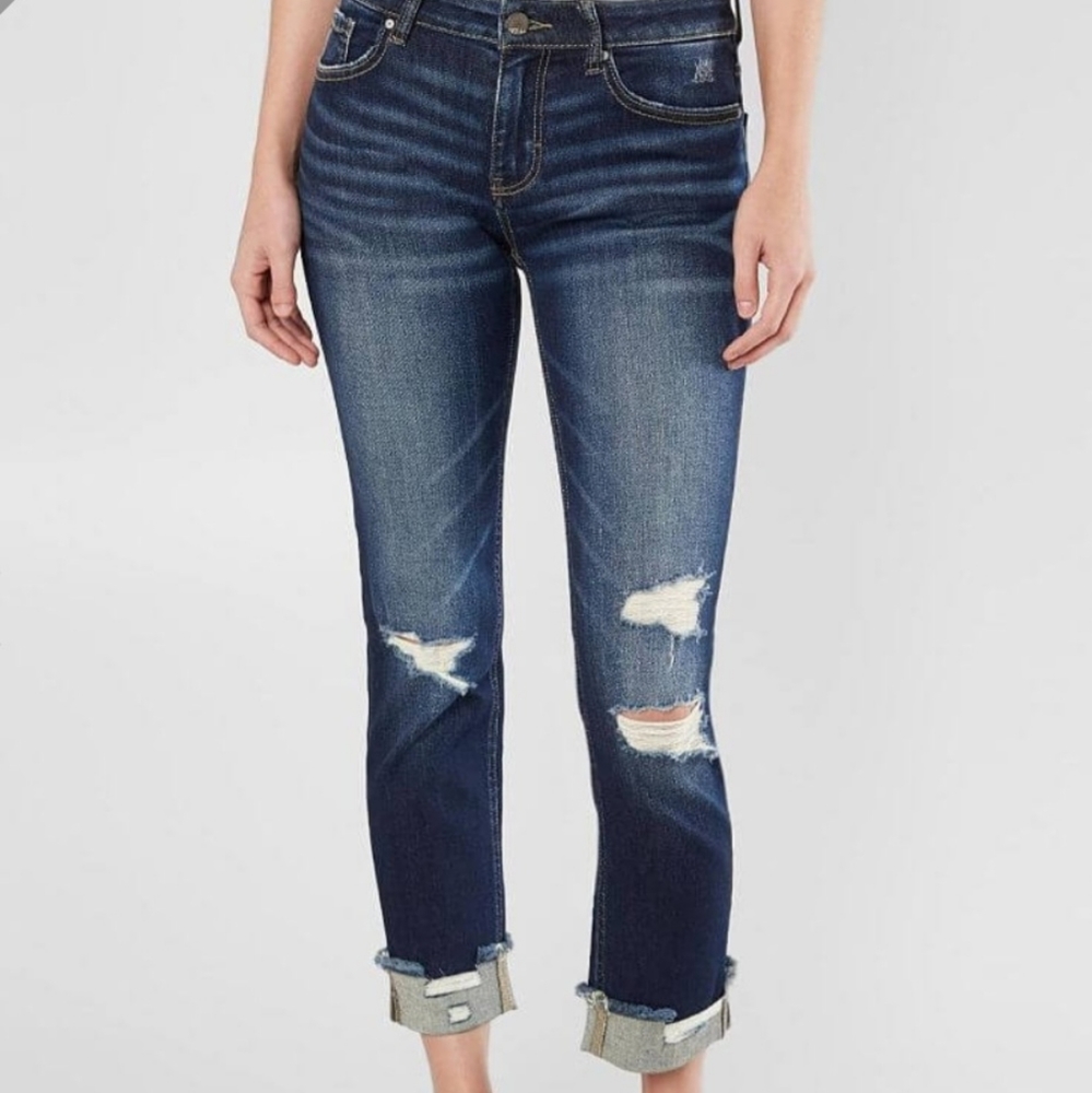 Stella Mid-Rise Ankle Straight Stretch Jean
